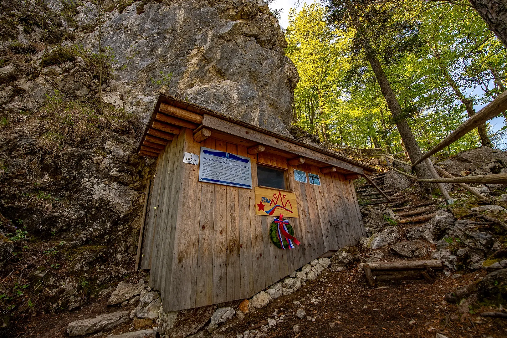 Partisan hospital on Mežakla